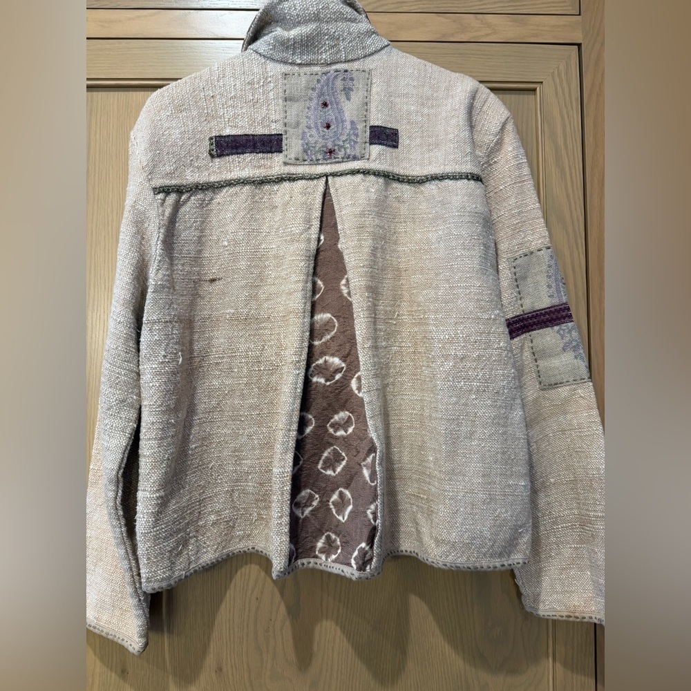 Vintage Flashback Cotton Mixed Material Chunky Button Down Jacket / medium - Picture 8 of 12